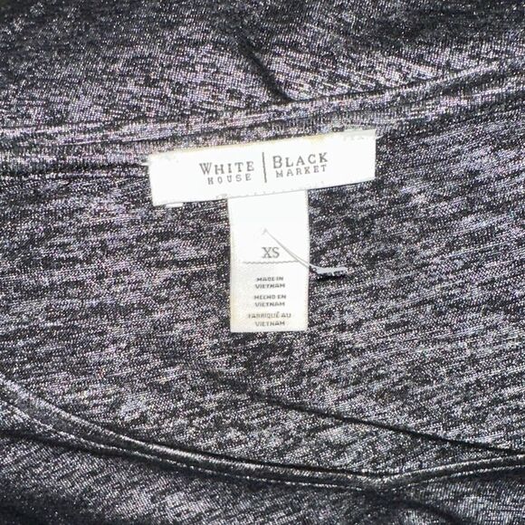 WHBM Black/Silver Long Sleeve Top Size XS - Picture 8 of 9